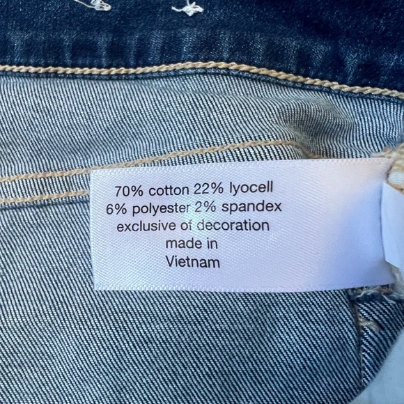 Lane Bryant Floral Embroidered Straight Leg Jean Denim Size 20S 36x27 High Waist - Picture 7 of 7